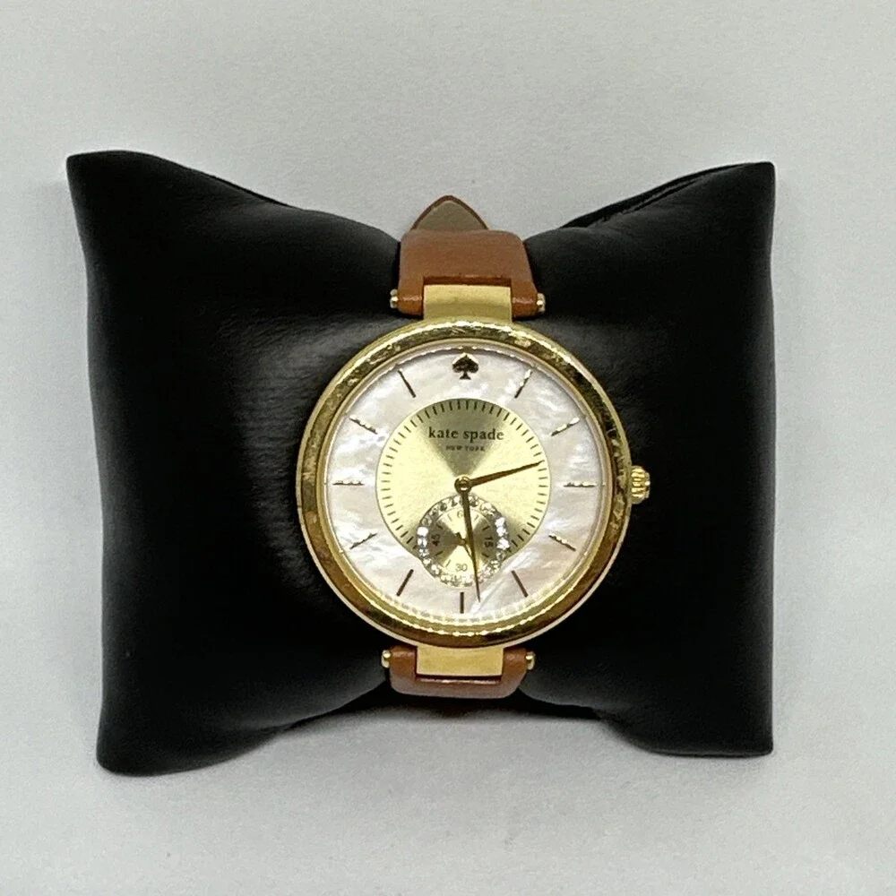Kate Spade New York 0751 Women's Brown Mother Of Pearl Analog Dial Watch HME566